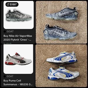 Nike Air VaporMax Flyknit 2020 + PumaCell Summanus - Size 12 lot